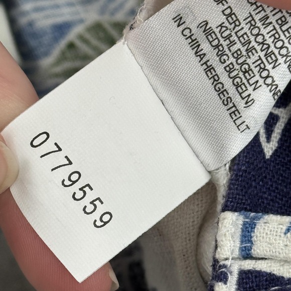 Joie Pants Womens 12 Multicolor Linen Rayon Wide Leg Crop Tropical Print Beach - Picture 11 of 12